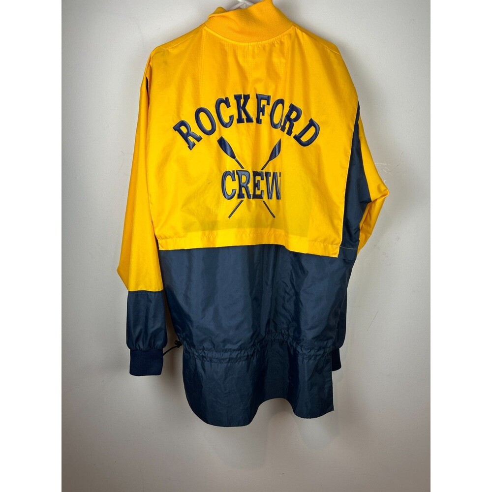 Sew Sporty Rockford Crew Rowing Jacket Vintage Blue Gold Size XL USA Made - Picture 4 of 15